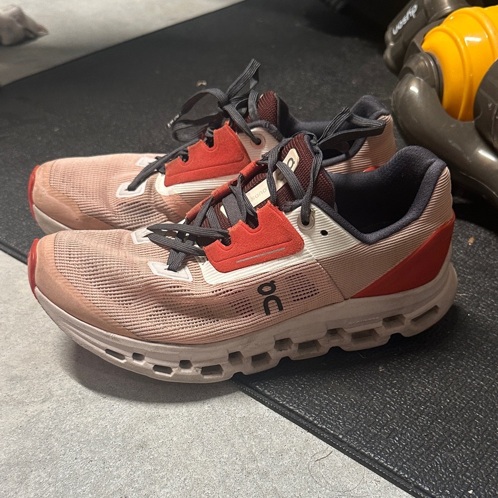 On Running Cloudnova Pink Red womens Sneakers